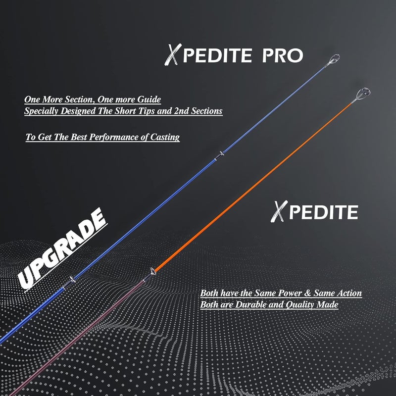 EOW XPEDITE PRO Portable Telescopic Casting and Spinning Fishing Rods, 24T Carbon Blanks & Solid Carbon Tip, Cork Handle, Travel Rod, Short Collapsible Rods - Image 4